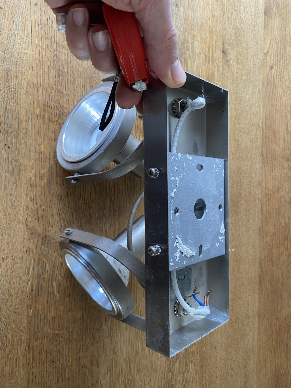 Plafondlamp, dubbele spot, LED