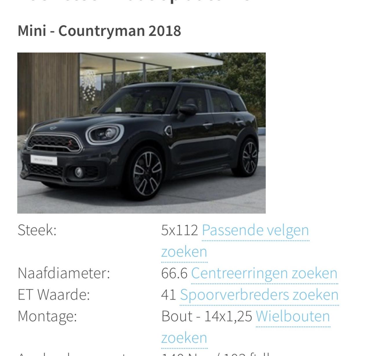 17 inch z.g.a.n. winterbanden met velgen Mini cooper countryman