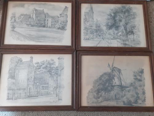 4 tekeningen Chr. Schut
