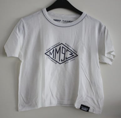 Kort wit  t-shirt maat s