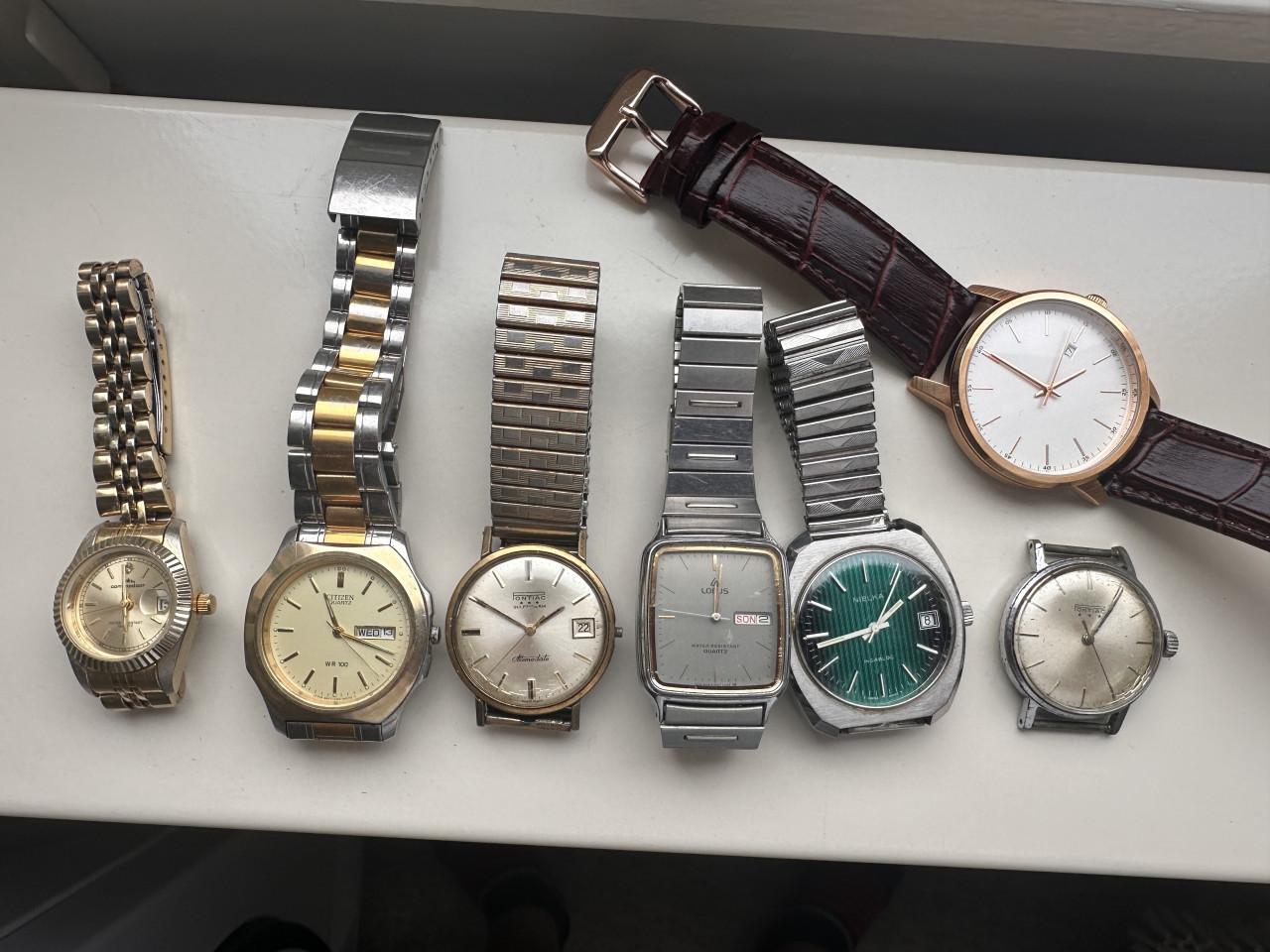 6 HEREN HORLOGES EN 1 DAMES HORLOGES VOOR DE HOBBYIST