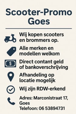 Scooter-Promo Wij kopen scooters en brommers op.