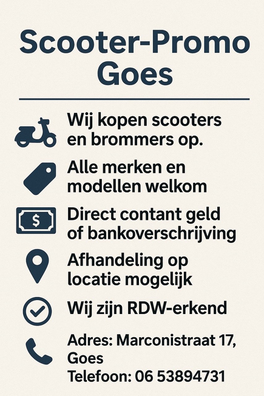 Scooter-Promo Wij kopen scooters en brommers op.