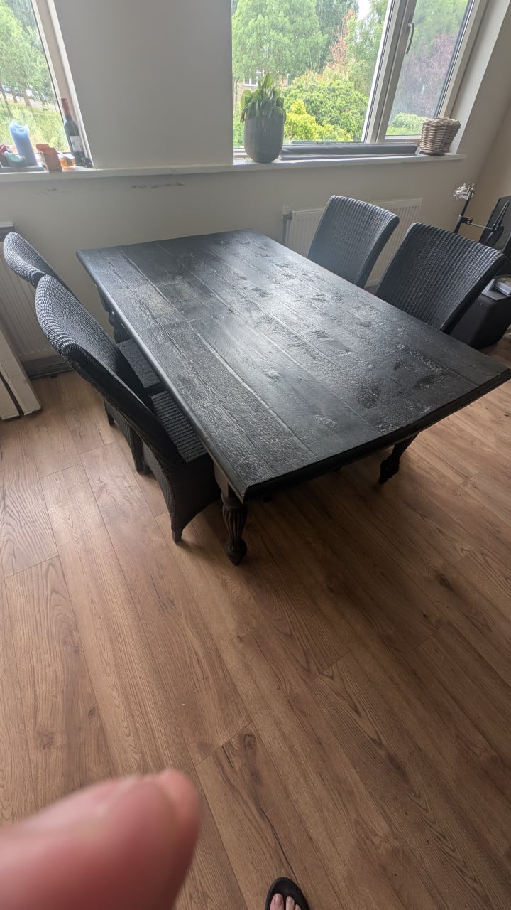 Eettafel incl. 4 stoelen (Luigi Lloyd Loom)