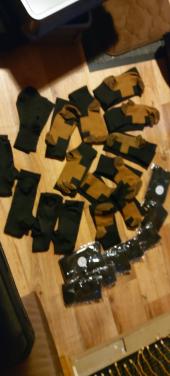 Steunkousen maat S/M 13 paar zwarte en 10 paar gekleurd