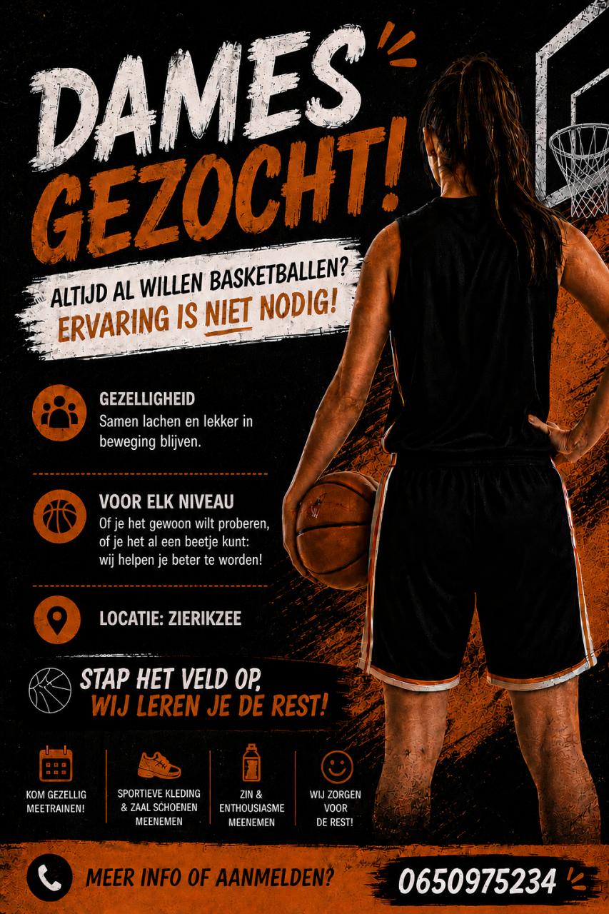 Dames basketballteam leden gezocht!