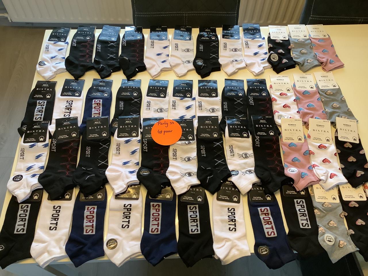 Partij sneaker sokken. (Partij 33)