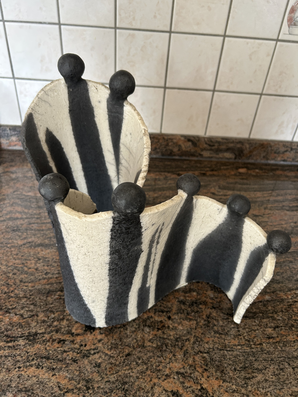 Raku craquele glazuur abstract
