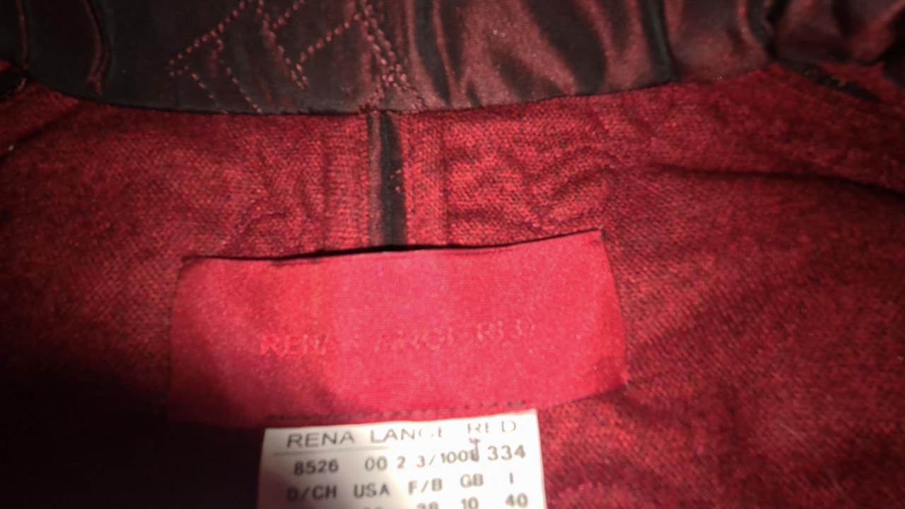Rena Lange: Lange bordeaux jas LOVE LOVE LOVE maat 36