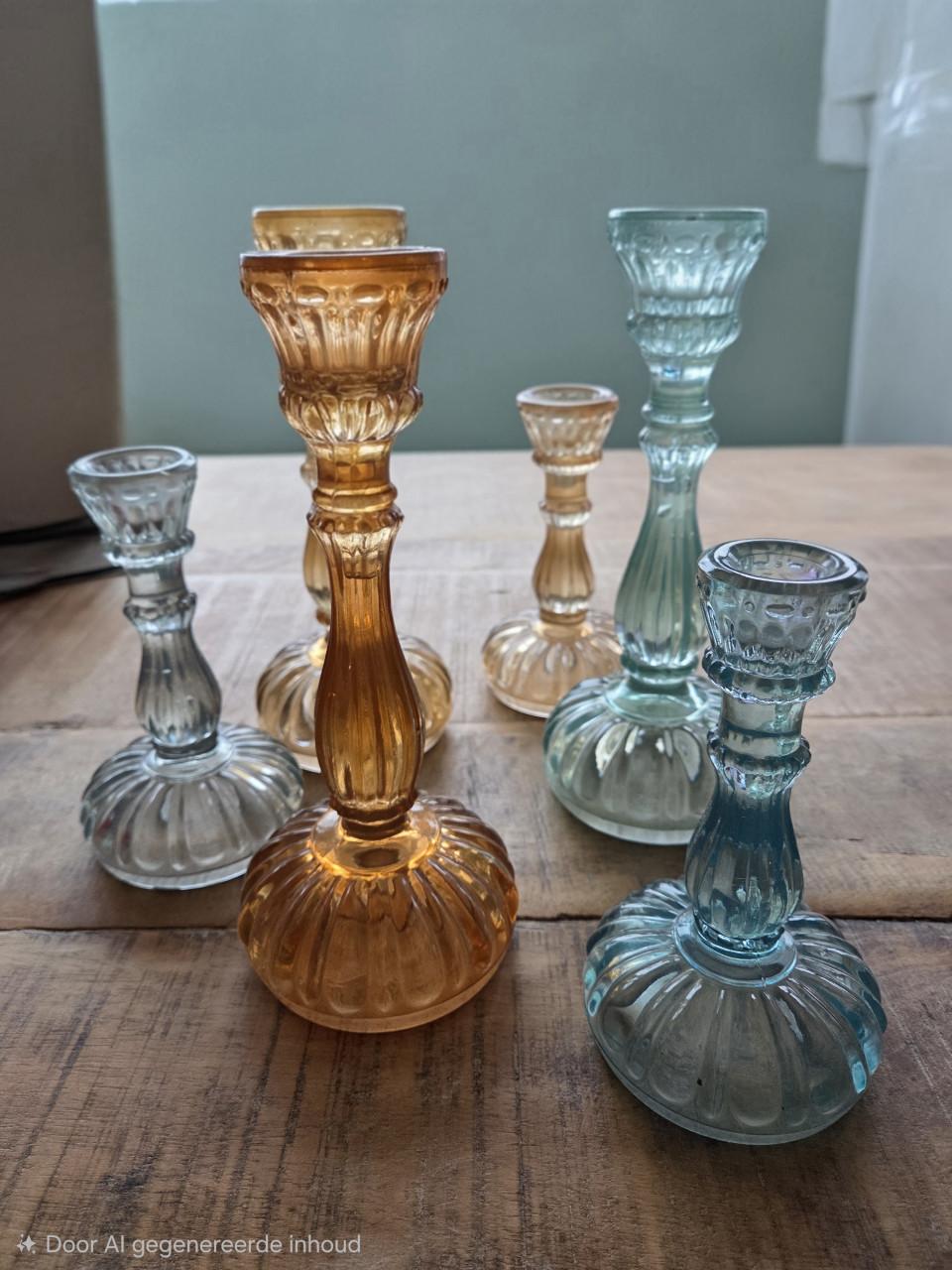 Kandelaars van persglas