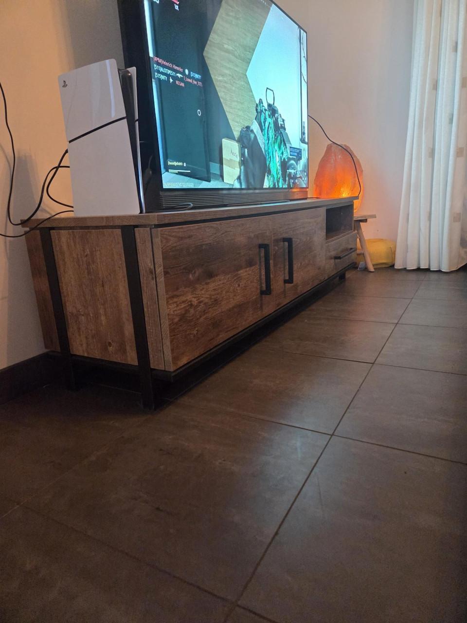 Tv meubel  hxbxd 50X188X48 cm,Mokka lamulux
