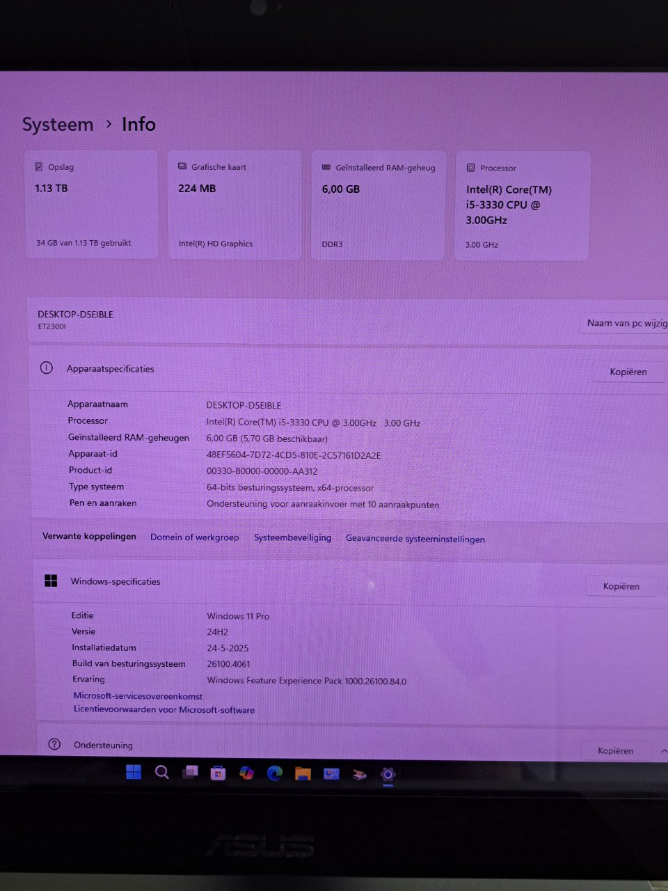 Asus all in one pc 23 inch full hd touchscreen.