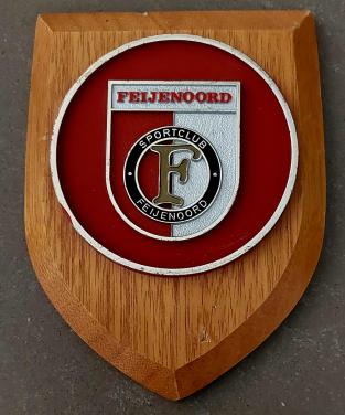 Vintage Feijenoord Feyenoord houten wandschildje