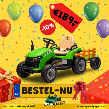 Elektrische Kindertractor 12V – Speelgoedtractor | Groen