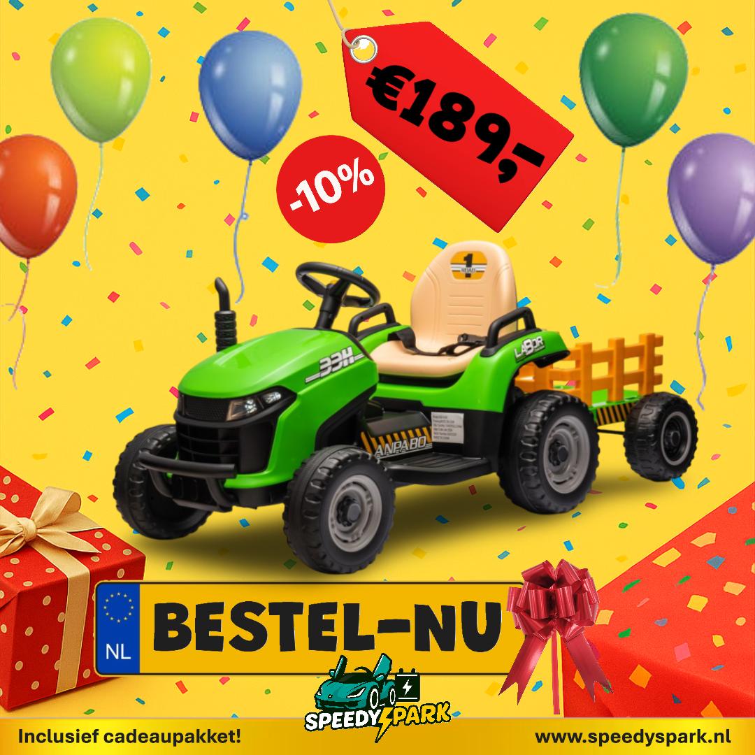 Elektrische Kindertractor 12V – Speelgoedtractor | Groen
