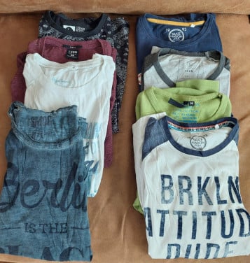 Pakket 8 herenshirts mt xs t/m m