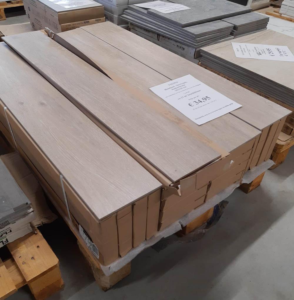 TSZ2934 ca 12,8 m² houtlook vloertegels, 20x120 cm, prijs per m²