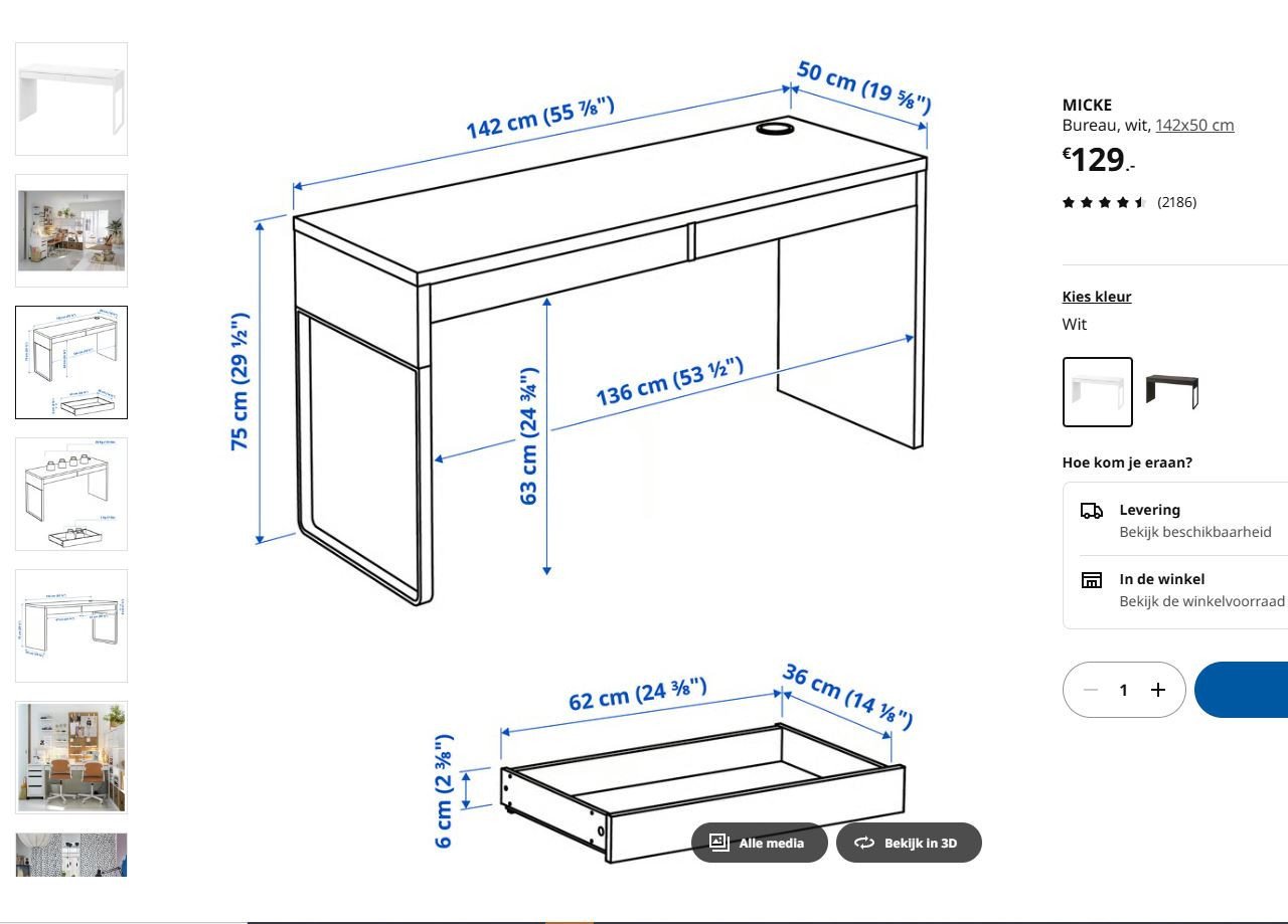 IKEA Micke bureau