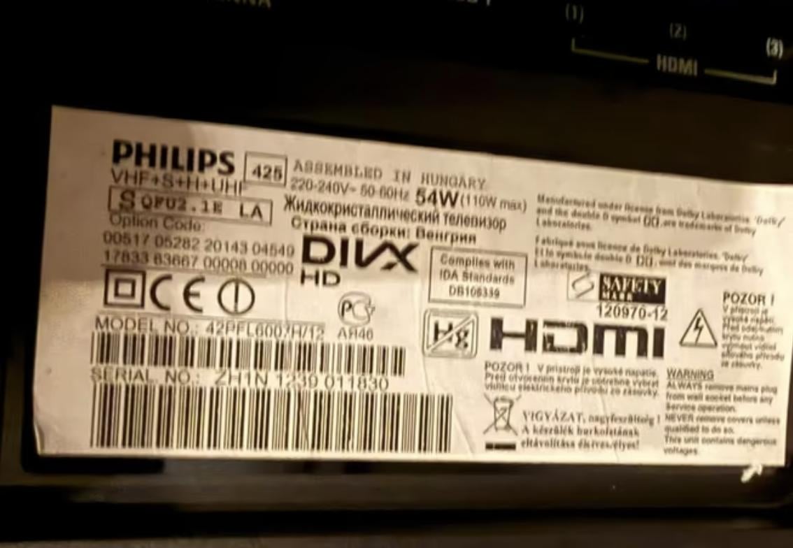 TV Smart Philips 42PFL6007H/12