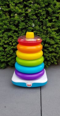 🎈Grote Kleurenringen Piramide Fisher Price. Hoogte 38 cm,