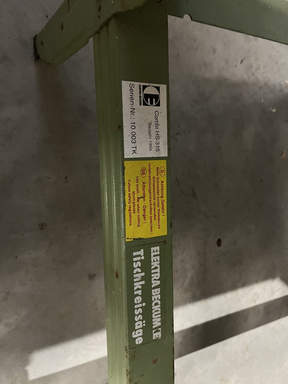 Zaagtafel Beckum 230V