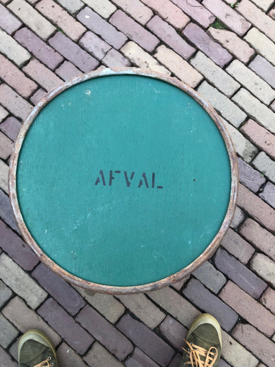 Groene afval bak.