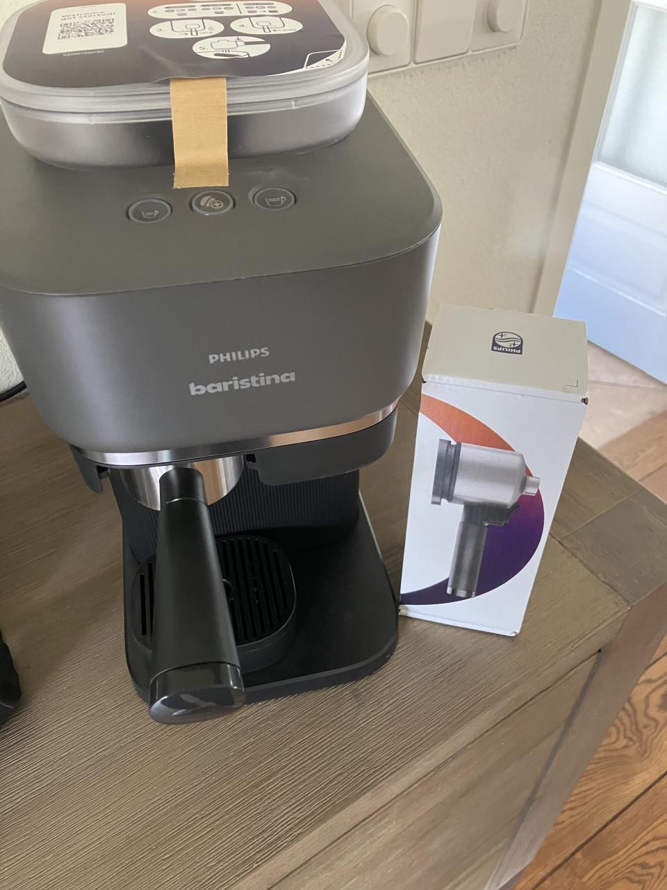 Philips baristina met melkopschuimer zwart  NIEUW