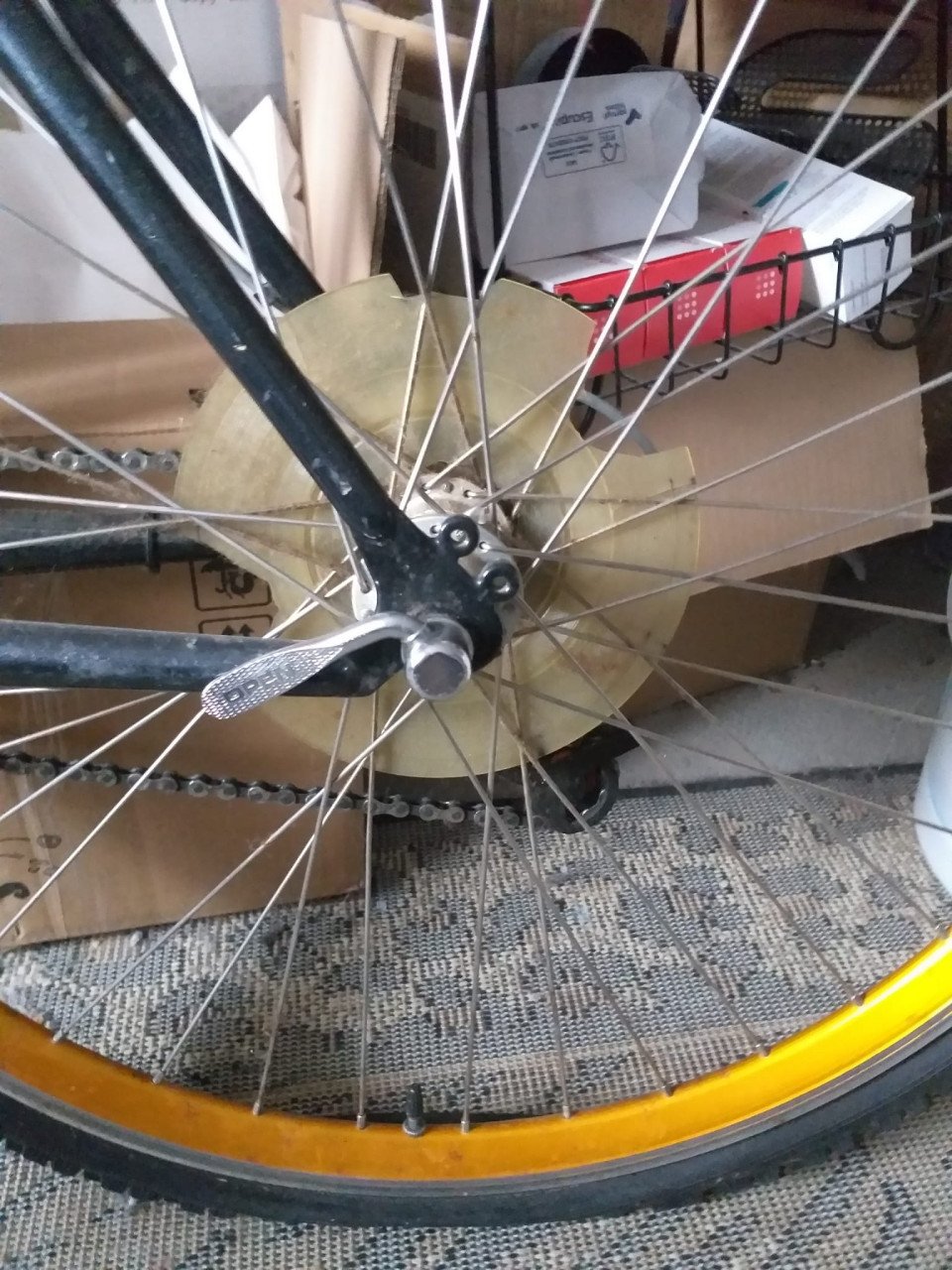 ORANJE GAZELLE MOUNTAIN FIETS VOLWASSEN AFHALEN IN AXEL.