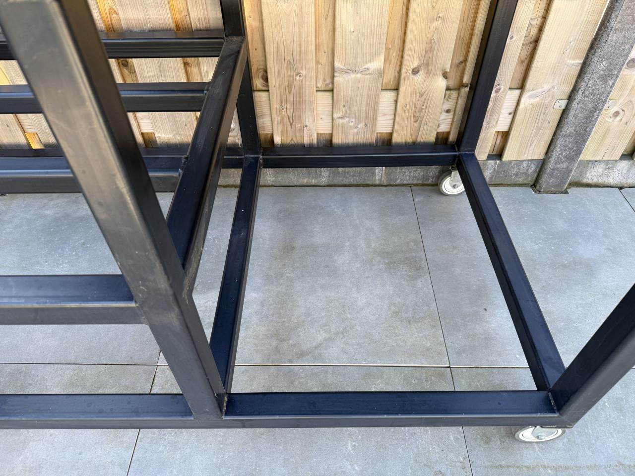 Robuust Stalen Buitenmeubel/Werktafel voor Large Kamado.