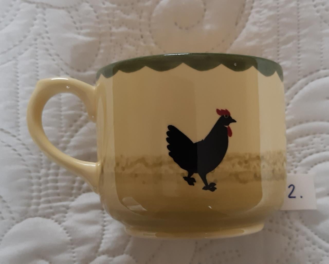 Kip en haan servies: 1 soepkop + 1 schotel
