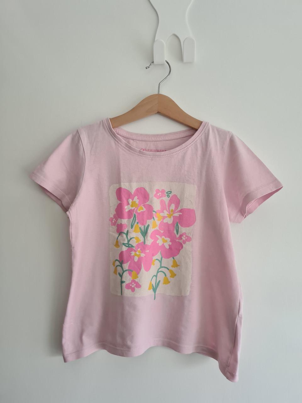 Roze shirt met applicatie van Primark  Maat 128
