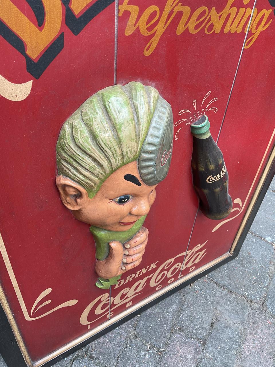 Houten pubbord Coca Cola