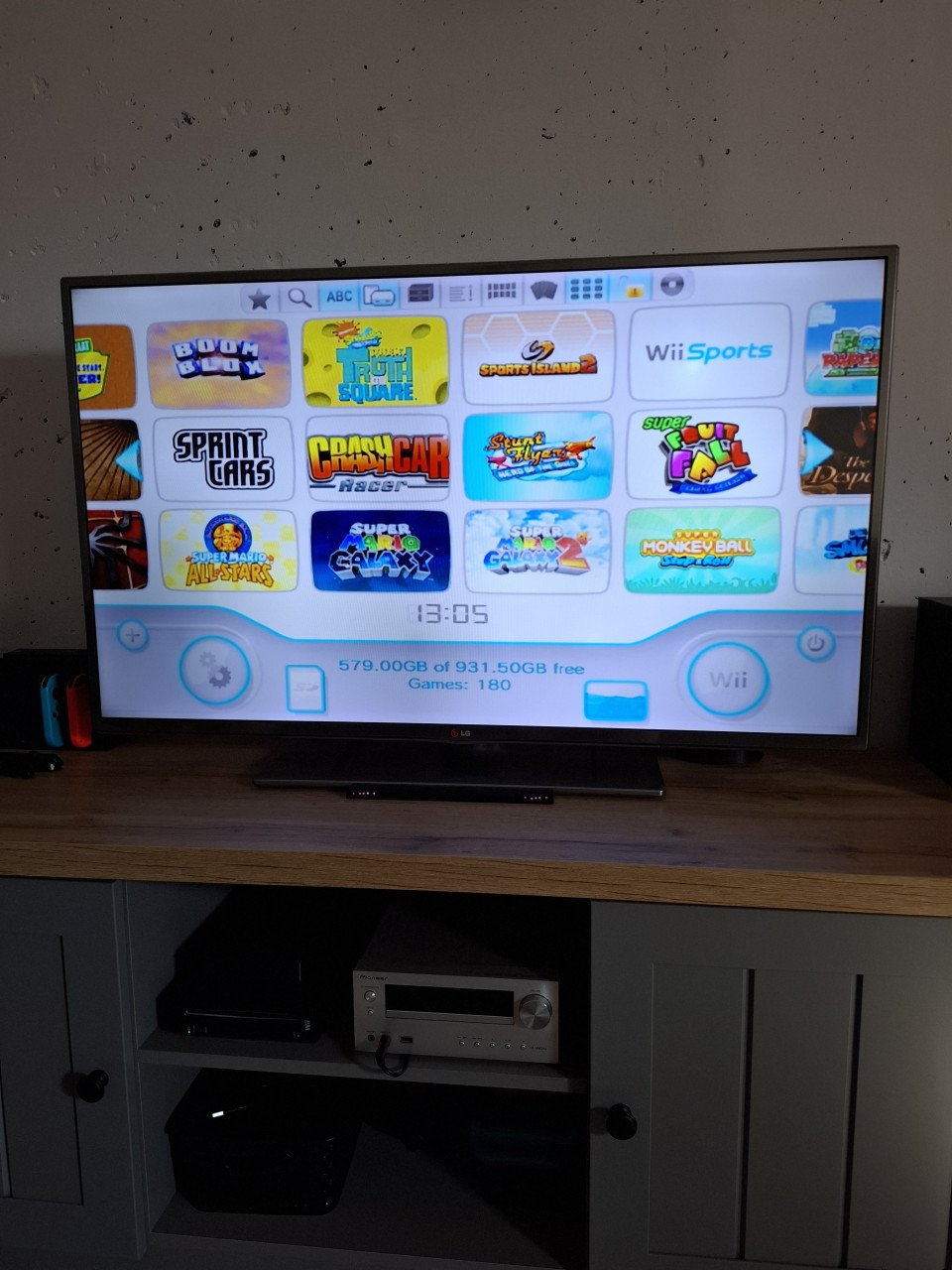 Wii gesoftmod met HD (1tb), 180 games