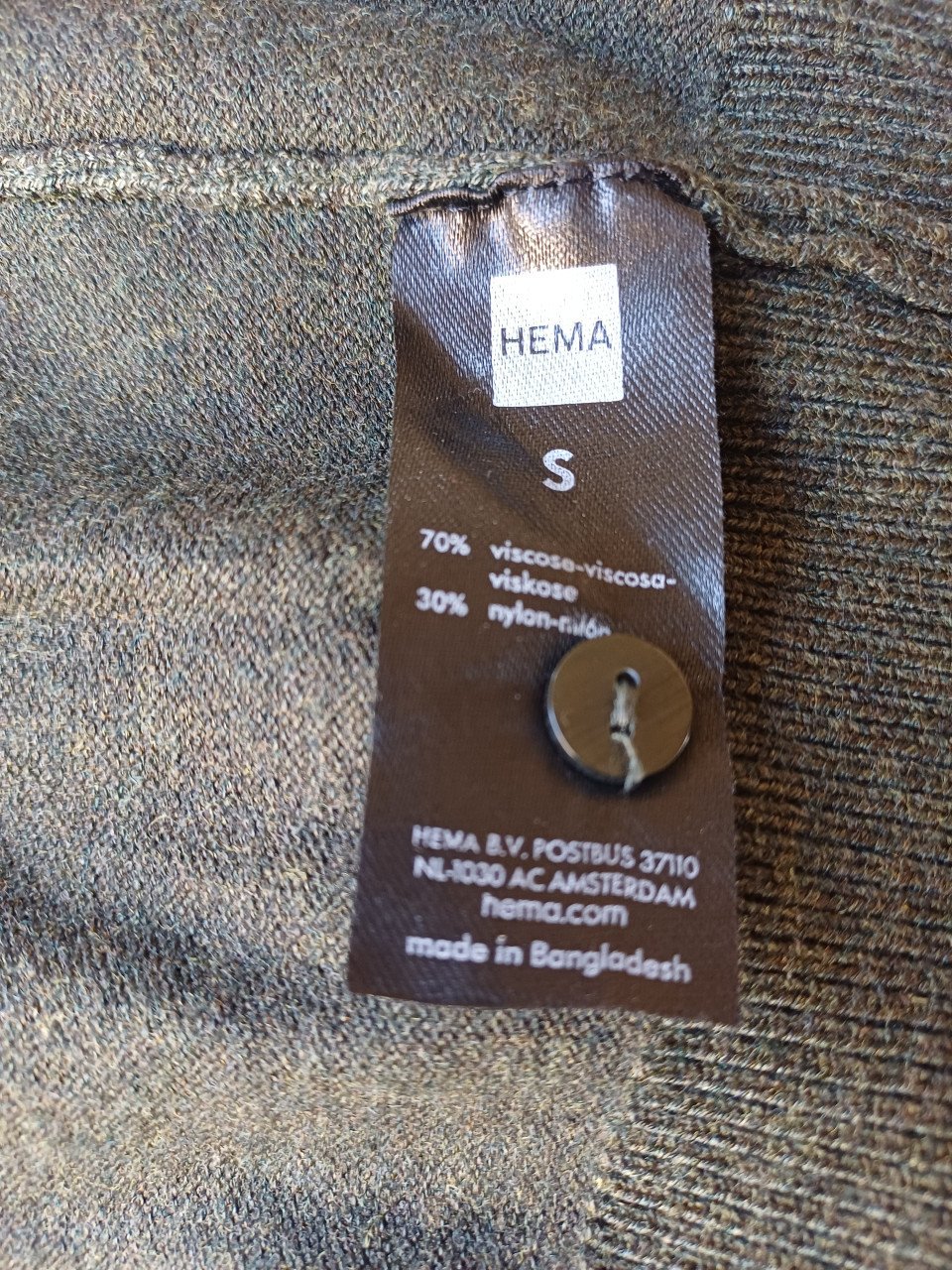 Nieuw donkergroen HEMA vest, soepel vallend maat S