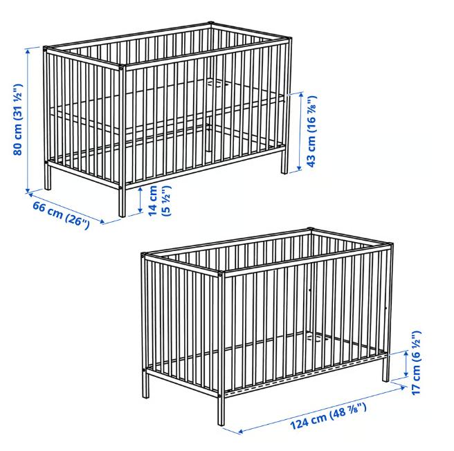 Baby bed ledikant hout Sniglar