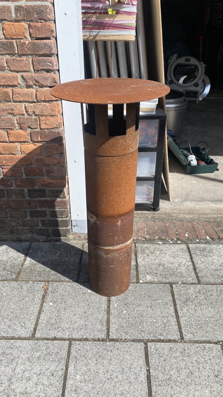 Forno kachelpijp cortenstaal