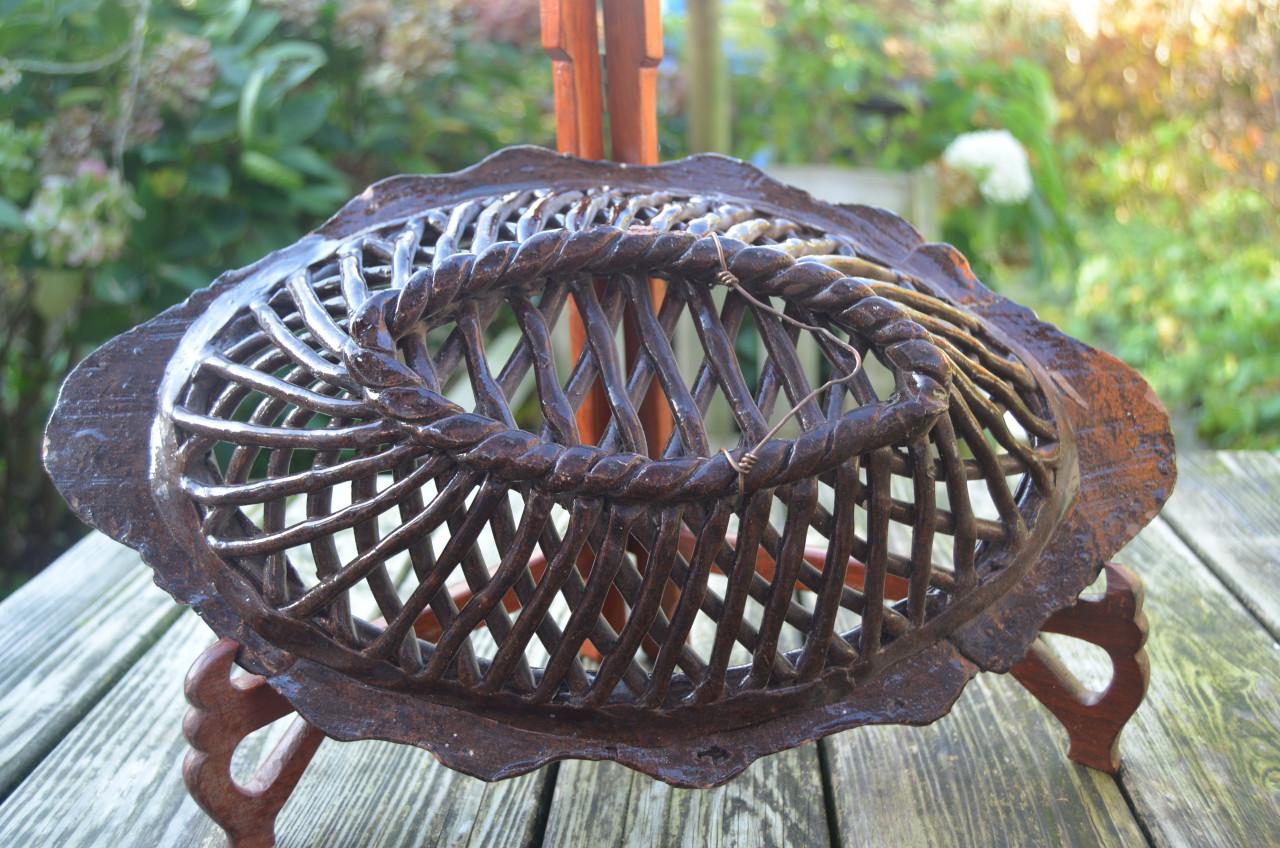 19e Eeuwse aardewerk broodmand