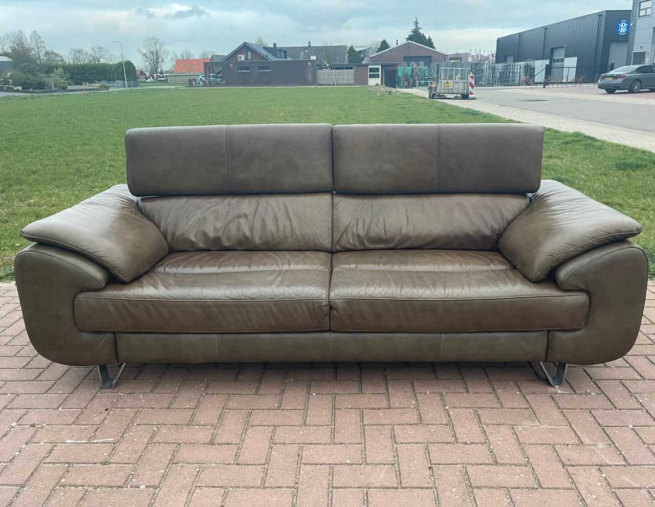 GRATIS LEVERING HEEL NL Henders & Hazel Echt Leer 3 zits Bank