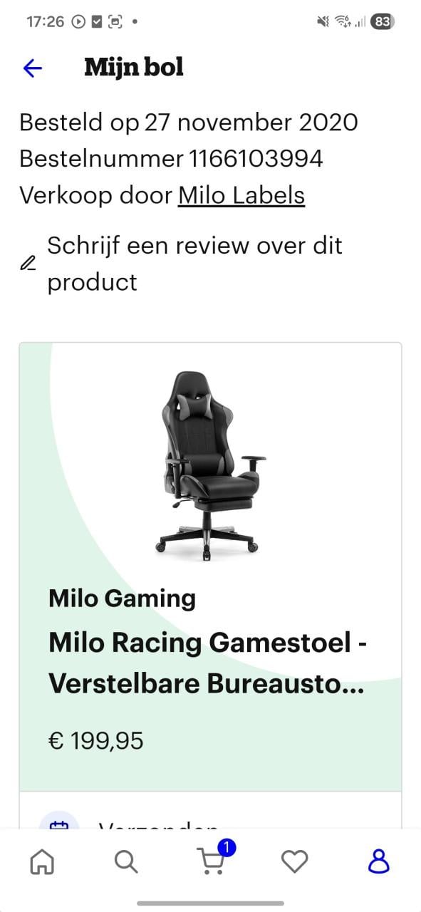 Te koop gamestoel weinig gebruikt