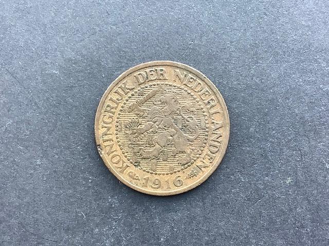 Wilhelmina, 2½ cent 1916.