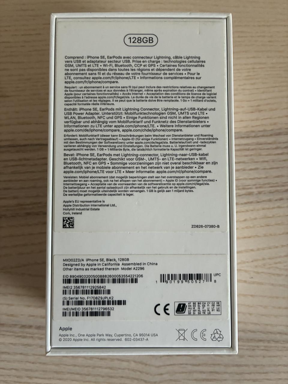 IPhone SE (2020). 128 GB.