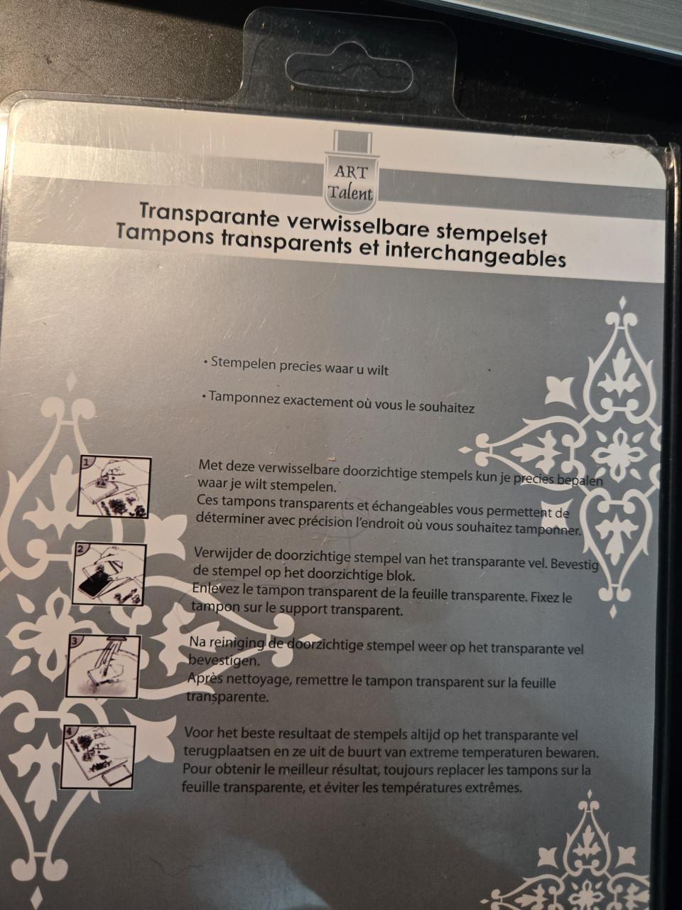 Set transparante, verwisselbare kerststempels  Art Talent. 2 stuks Nieuw