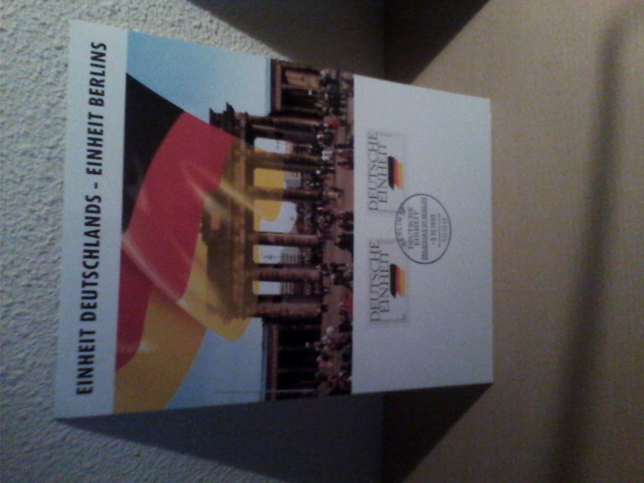 Postbladen van Berlijn van1990 met twee Postzegels