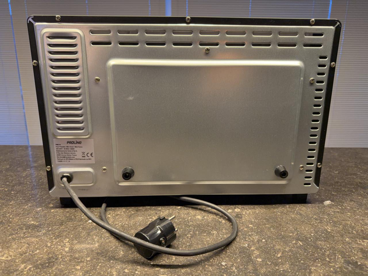 Proline zwarte mini-oven PMO19 nieuw