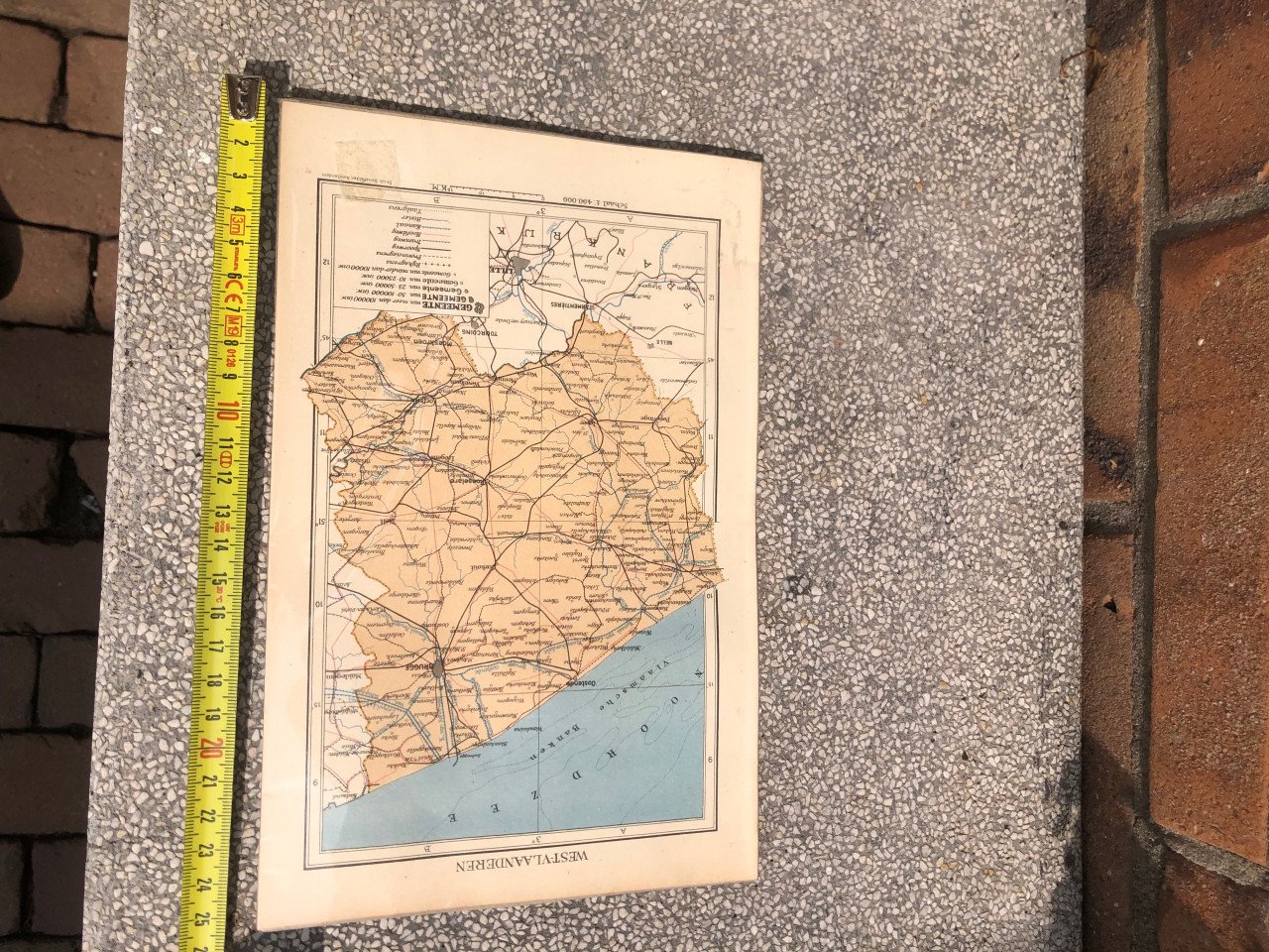 1 setje van 2 vintage kaarten van Vlaanderen.