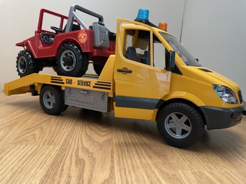 Bruder takelwagen met Jeep
