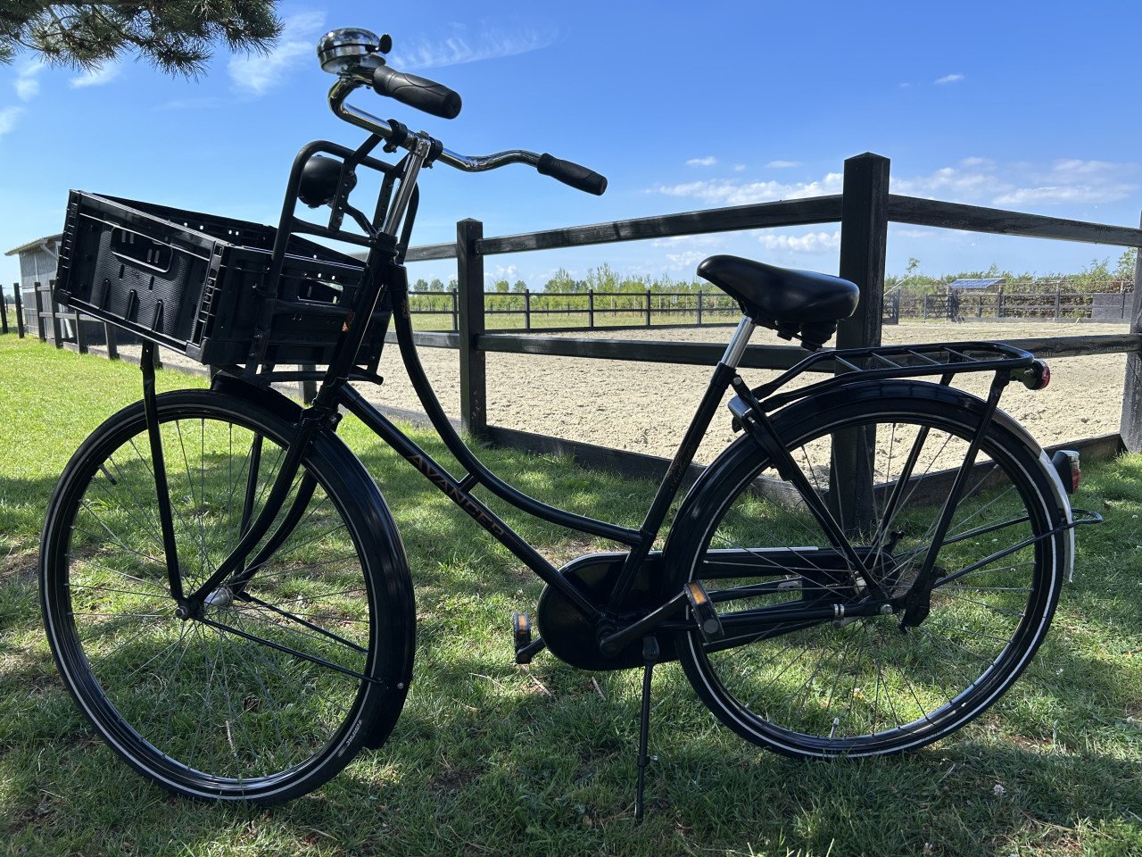 Omafiets, 28 inch met krat