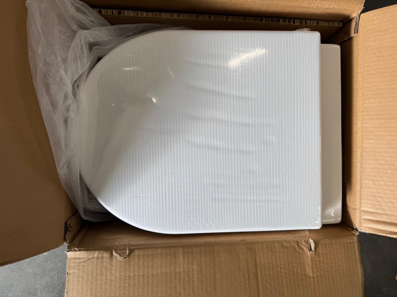 Nieuwe Lara hangend toilet inclusief bril wit in doos