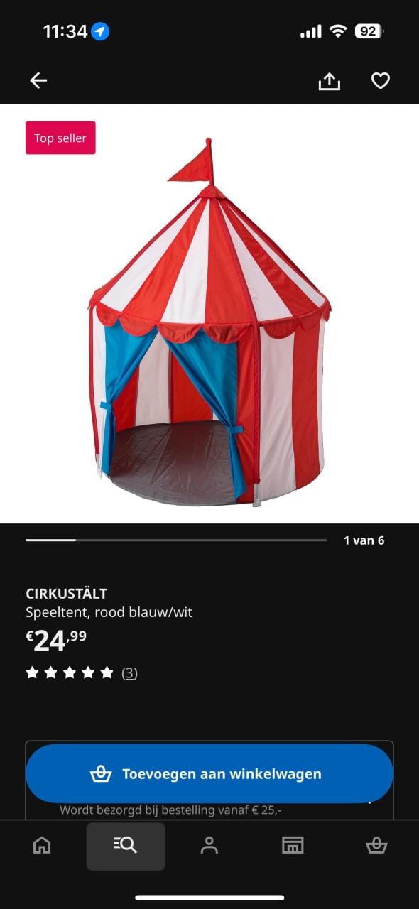 Speel tent ikea nieuw
