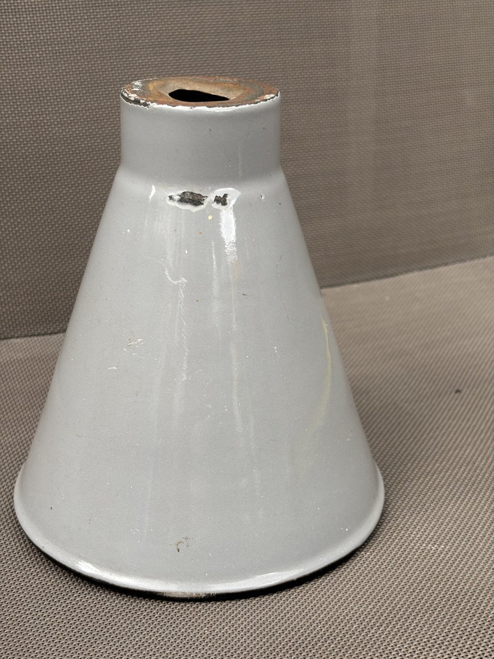 Phillips emaille lampenkapje grijs